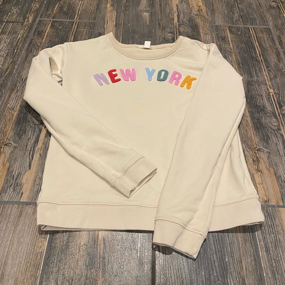 Crewcuts Cream 'New York' Girls  Sweatshirt